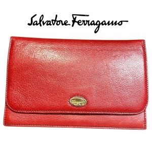 Salvatore Ferragamo Women’s VINTAGE Red‎ Leather Wallet